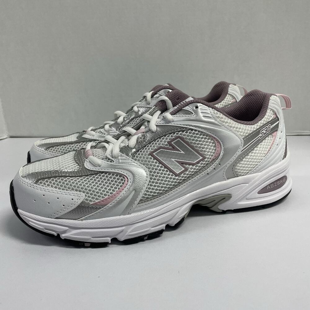 New Balance 530 White Silver Ice Wine MR530SGC Size 10 Mesh Running Sneaker